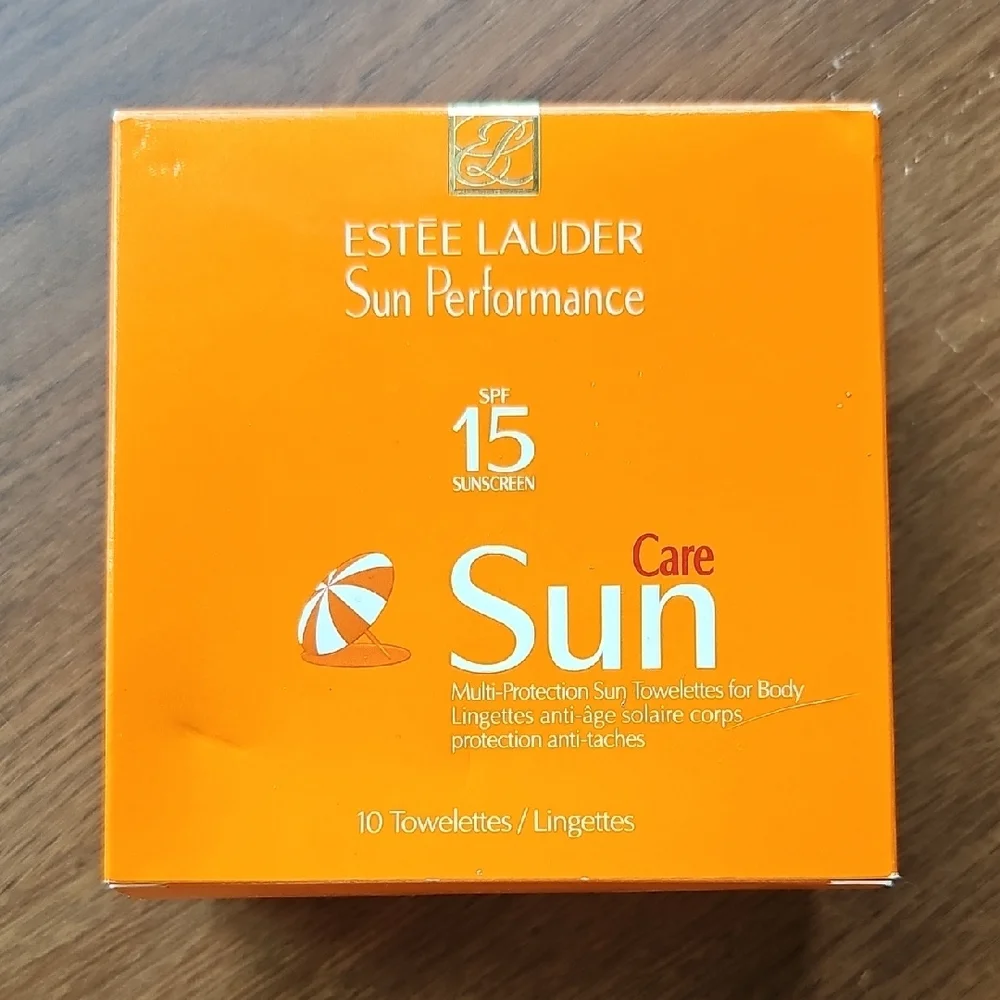 NIB Estee Lauder Sun Performance Sun Care Towelettes SPF 15 10 Individually Seal